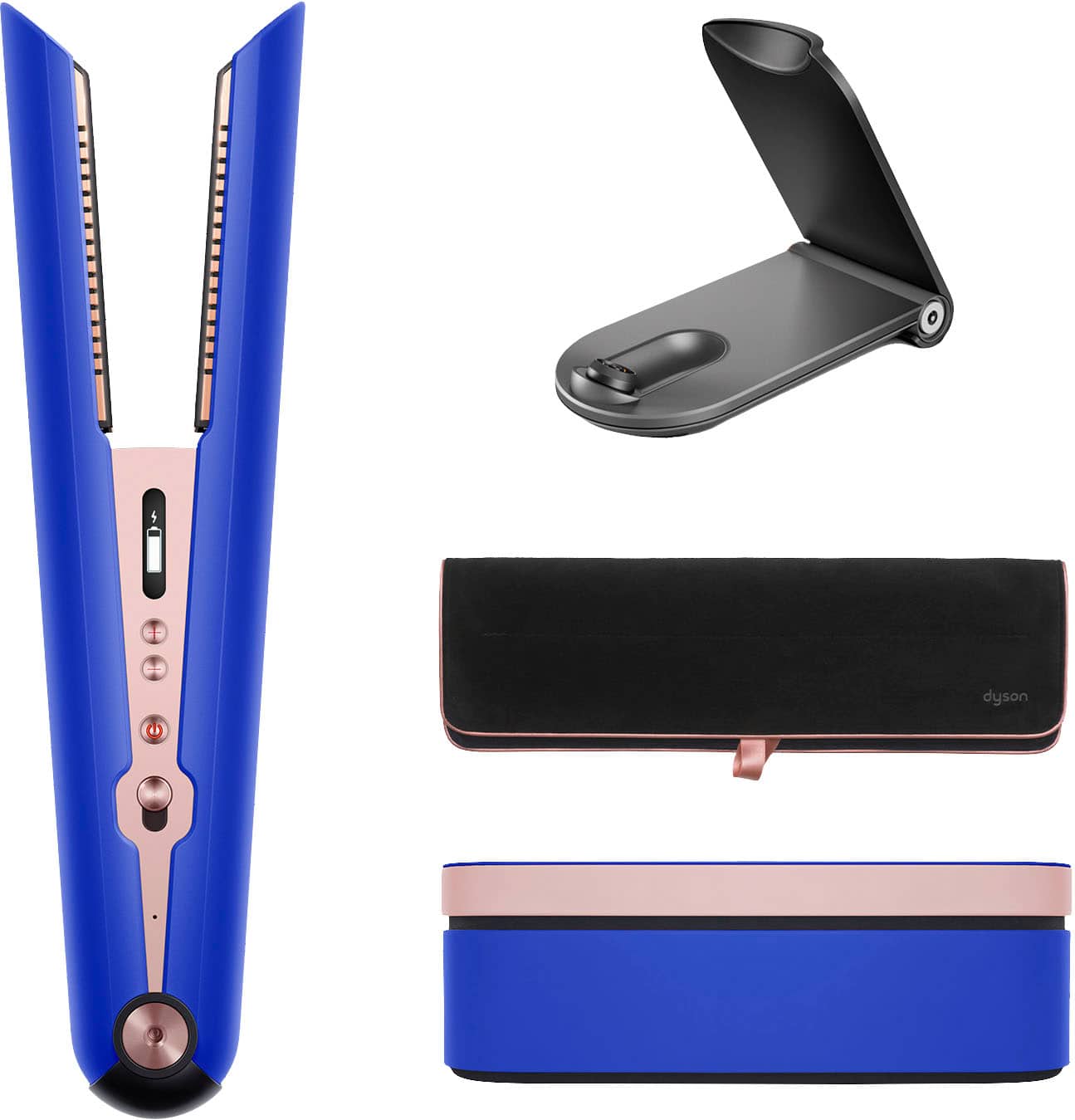 Angle. Dyson - Corrale Hair Straightener - Ultra blue/Blush pink.