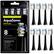 Angle. AquaSonic - ProFlex Brush Heads - 8 Pack - black.