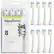 Angle. AquaSonic - ProFlex Brush Heads - 8 Pack - white.
