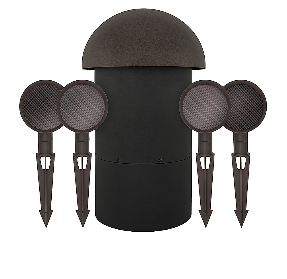 Angle. Sonance - PATIO4.1 W/ 2-100 AMP - Patio Series 4.1-Ch. Outdoor Speaker System with 2-Ch. Amplifier (Each) - Brown/Black.