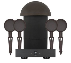 Sonance - PATIO4.1 W/ 2-100 AMP - Patio Series 4.1-Ch. Outdoor Speaker System with 2-Ch. Amplifier (Each) - Brown/Black - Front_Zoom