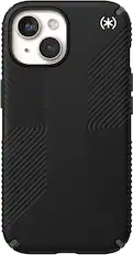 Front. Speck - Presidio2 Grip Case with MagSafe for Apple iPhone 15/14/13 - Black.