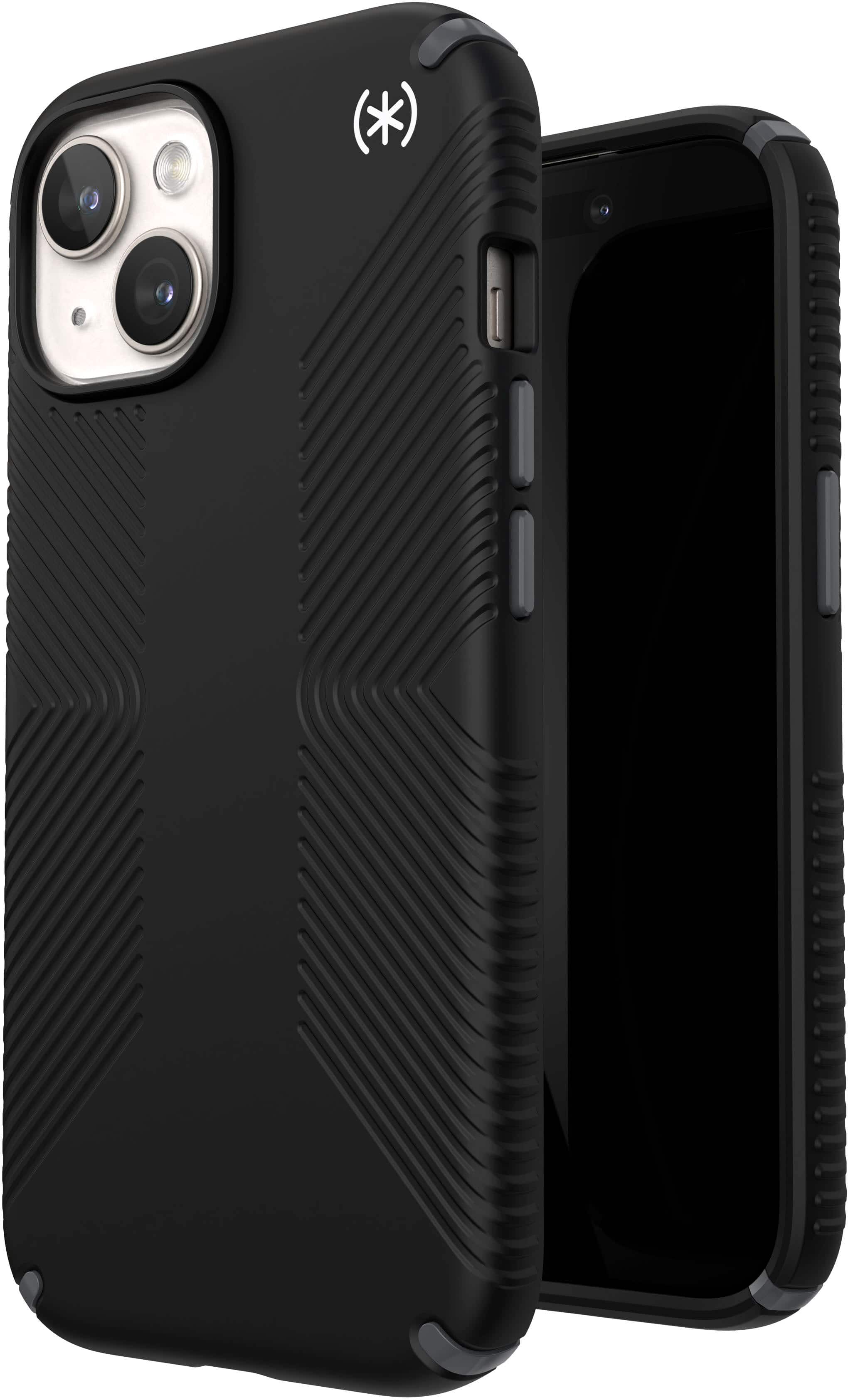Alt View 1. Speck - Presidio2 Grip Case with MagSafe for Apple iPhone 15/14/13 - Black.