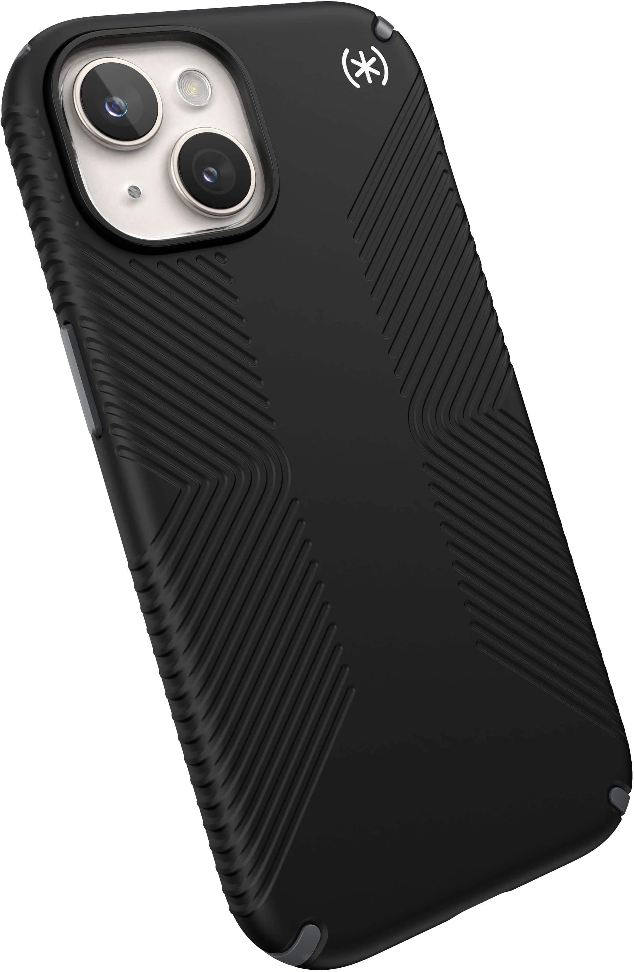 Alt View 2. Speck - Presidio2 Grip Case with MagSafe for Apple iPhone 15/14/13 - Black.