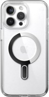 Speck - Presidio Perfect-Clear ClickLock Case with MagSafe for Apple iPhone 15 Pro Max - Clear/Chrome - Front_Zoom