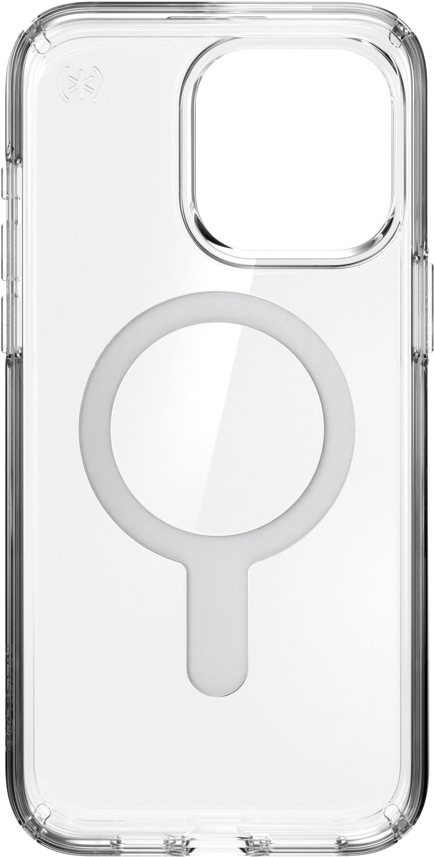 Alt View 3. Speck - Presidio Perfect-Clear ClickLock Case with MagSafe for Apple iPhone 15 Pro Max - Clear/Chrome.