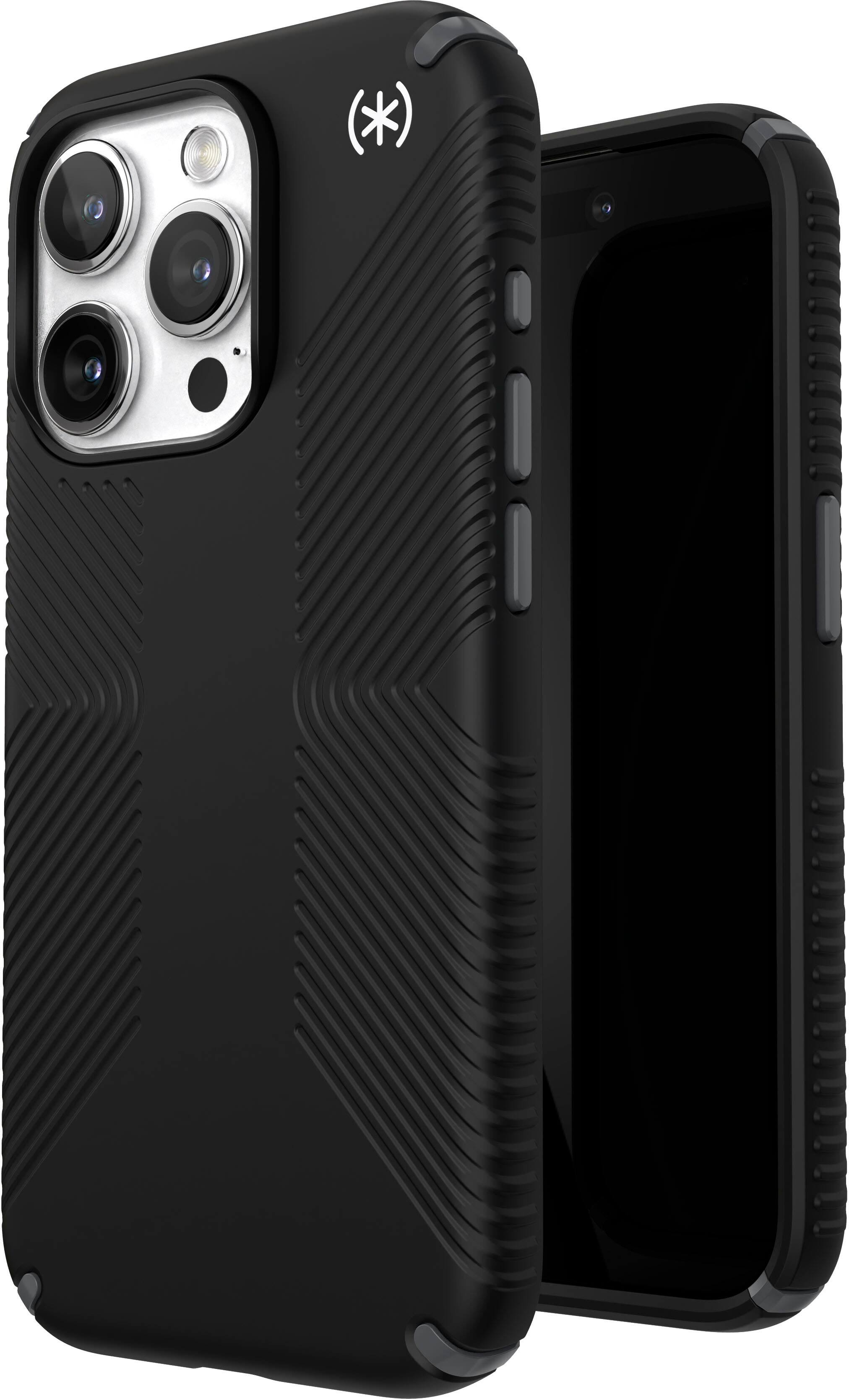 Alt View 1. Speck - Presidio2 Grip Case with MagSafe for Apple iPhone 15 Pro - Black.