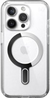 Speck - Presidio Perfect-Clear ClickLock Case with MagSafe for Apple iPhone 15 Pro - Clear/Chrome - Front_Zoom