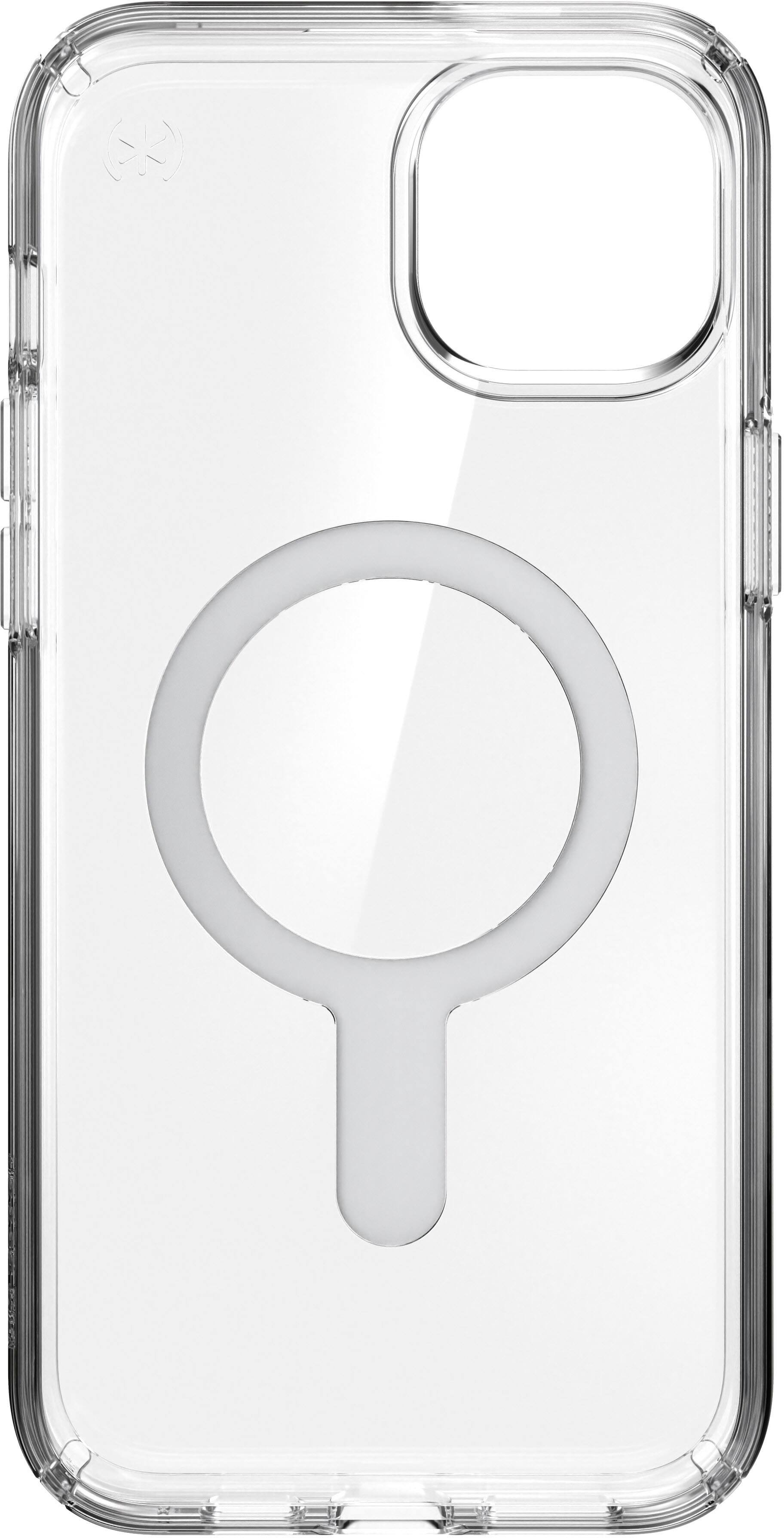 Alt View 3. Speck - Presidio Perfect-Clear ClickLock Case with MagSafe for Apple iPhone 15 Plus/14 Plus - Clear/Chrome.