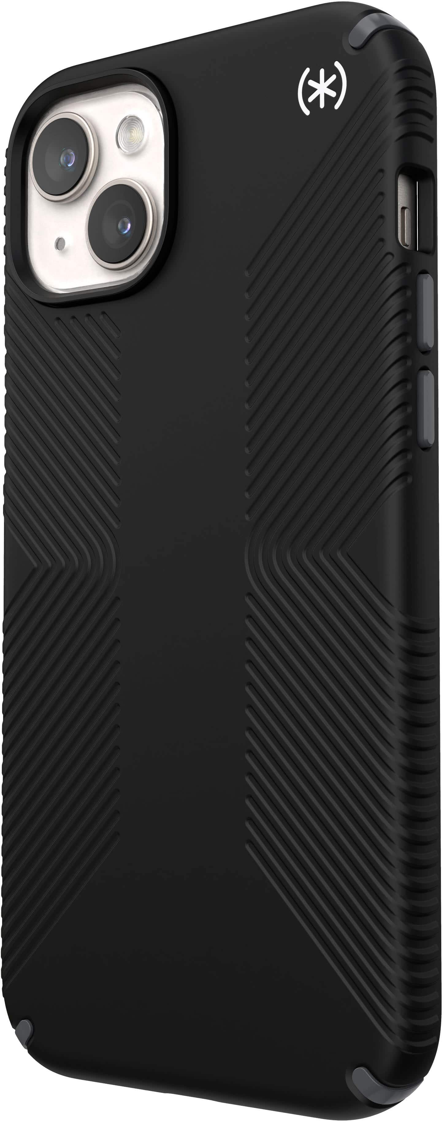 Left. Speck - Presidio2 Grip Case with MagSafe for Apple iPhone 15 Plus/14 Plus - Black.
