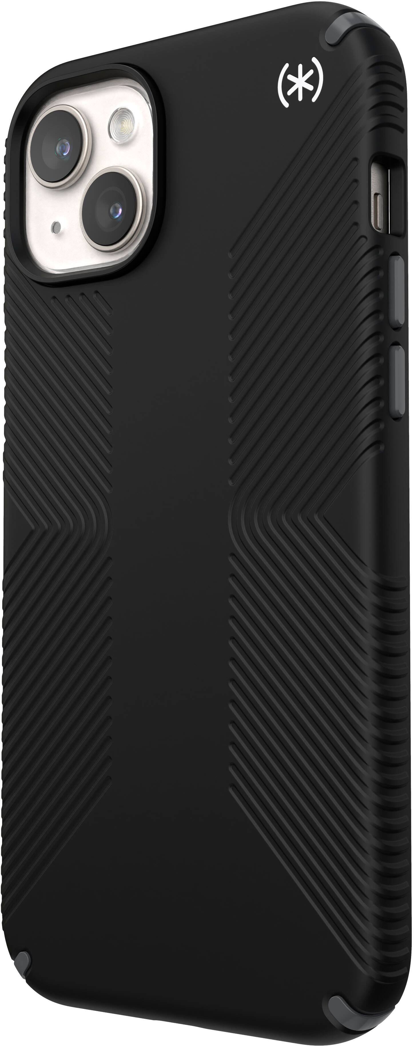 Left. Speck - Presidio2 Grip Case with MagSafe for Apple iPhone 15 Plus/14 Plus - Black.