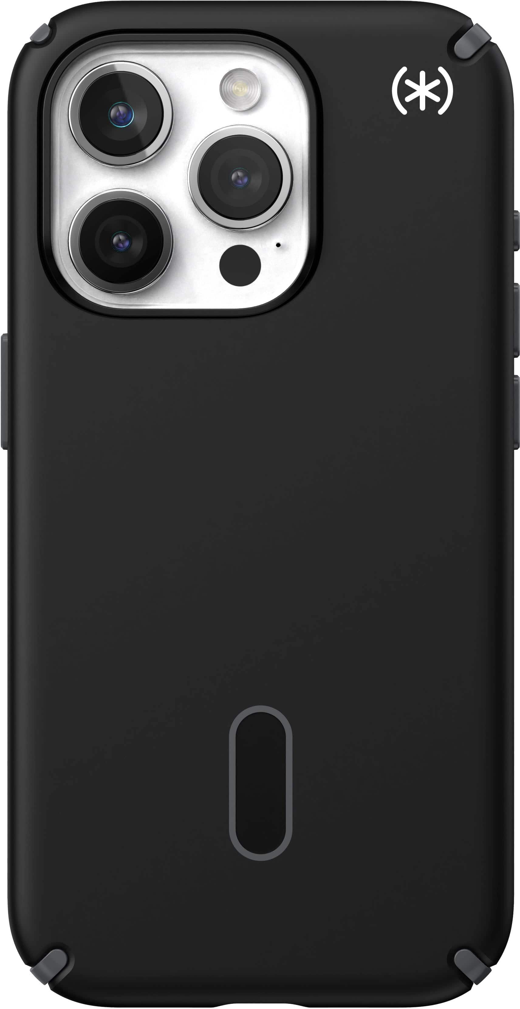 Front. Speck - Presidio2 Pro ClickLock Case with Magsafe for Apple iPhone 15 Pro - Black.