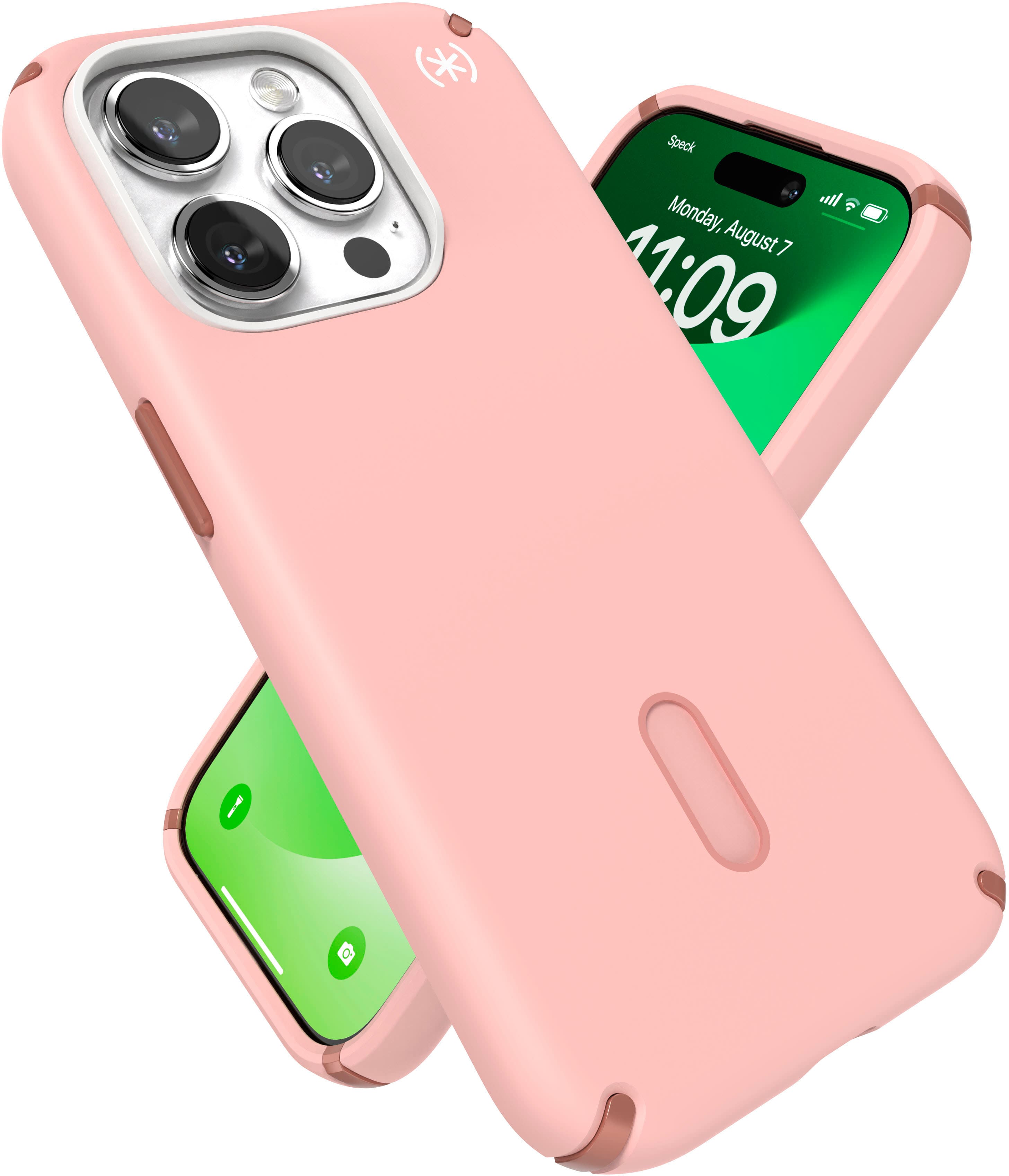 Alt View 11. Speck - Presidio2 Pro ClickLock Case with Magsafe for Apple iPhone 15 Pro - Dahlia Pink/Rose Gold.