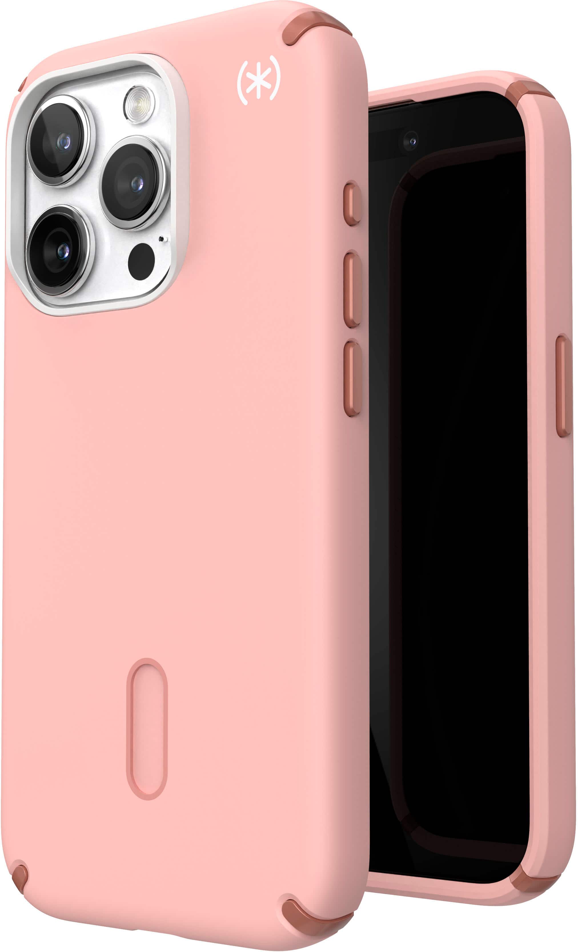 Alt View 1. Speck - Presidio2 Pro ClickLock Case with Magsafe for Apple iPhone 15 Pro - Dahlia Pink/Rose Gold.