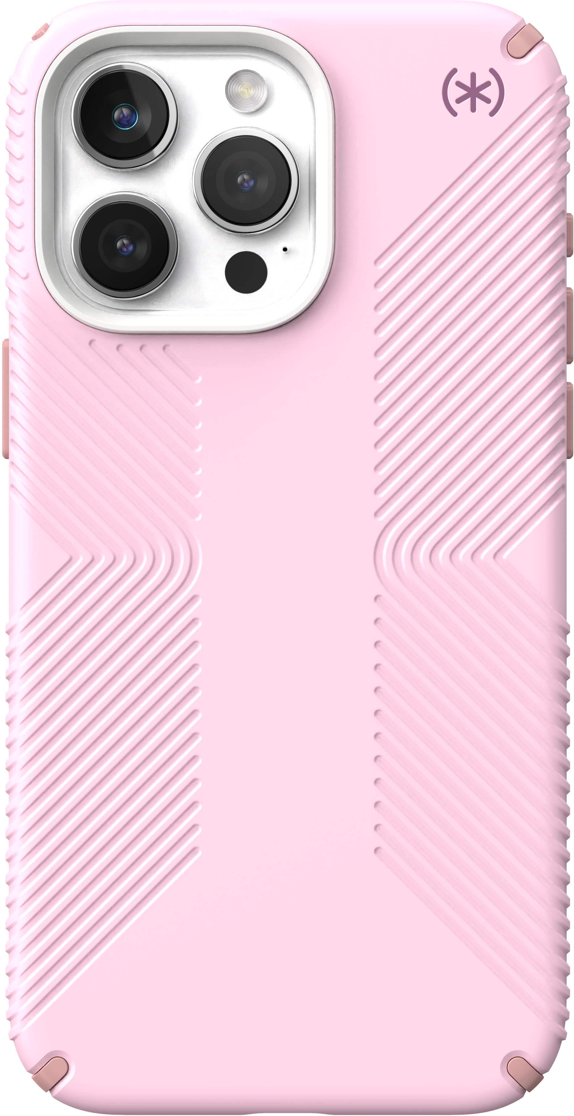 Front. Speck - Presidio2 Grip Case with MagSafe for Apple iPhone 15 Pro Max - Soft Lilac.