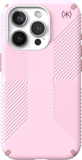 Front Zoom. Speck - Presidio2 Grip Case with MagSafe for Apple iPhone 15 Pro - Soft Lilac.