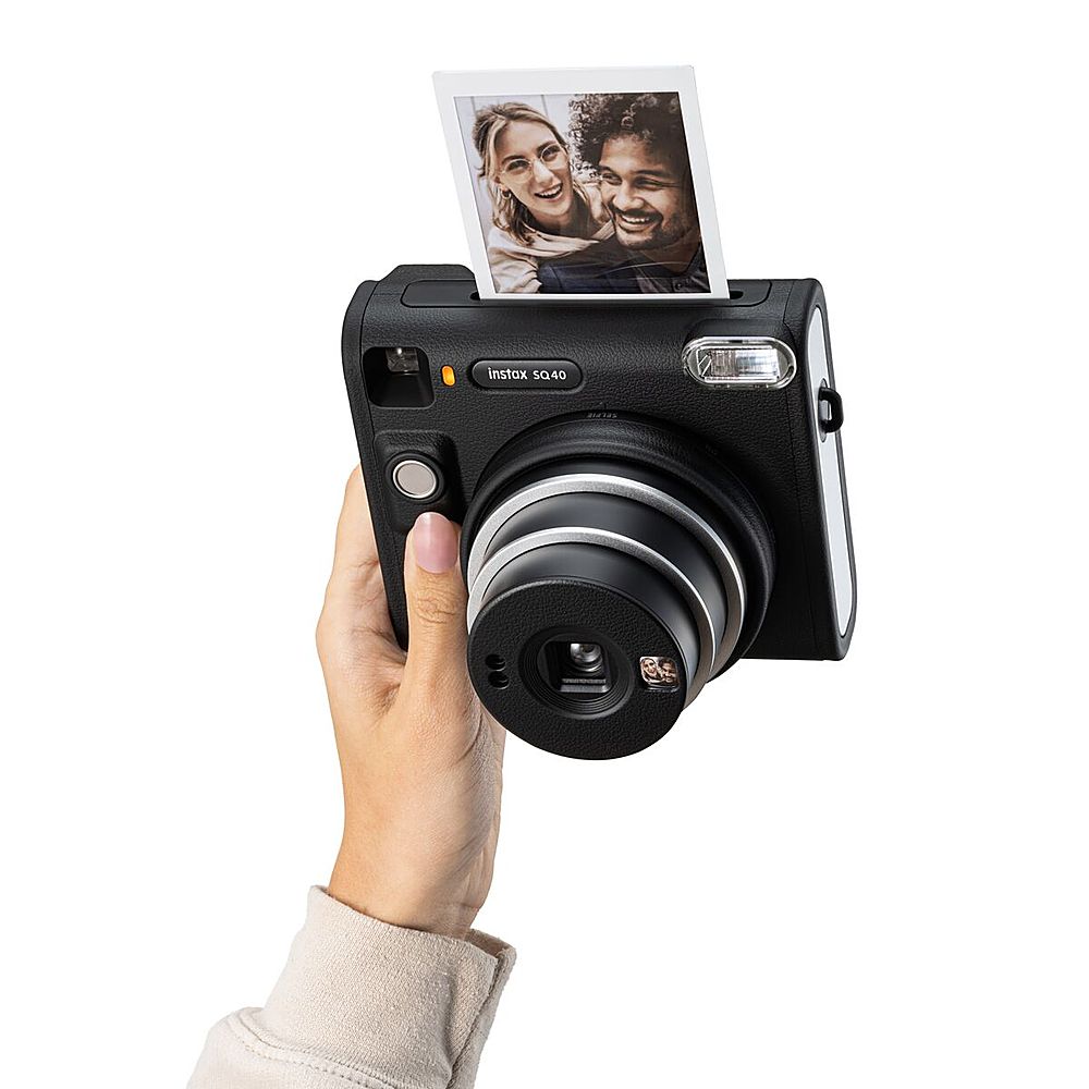 Back View: Fujifilm - INSTAX SQUARE SQ40 Instant Film Camera - Black