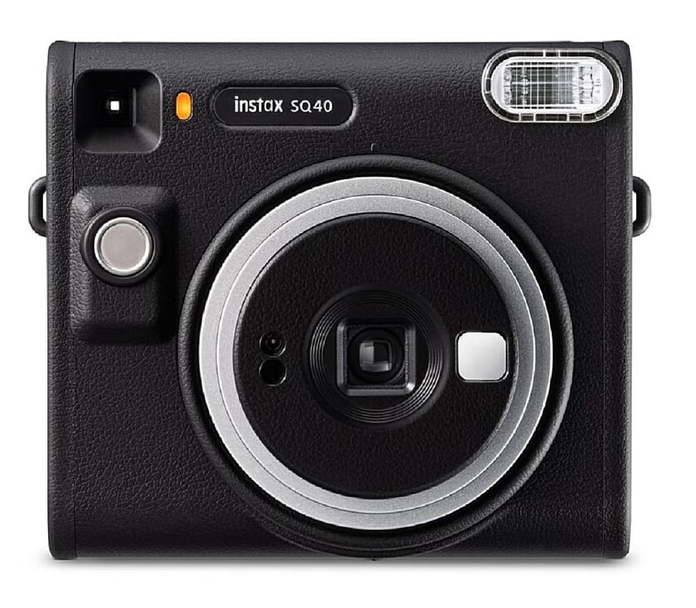 Fujifilm - instax SQUARE SQ40 Instant Film Camera - Black - Front_Zoom