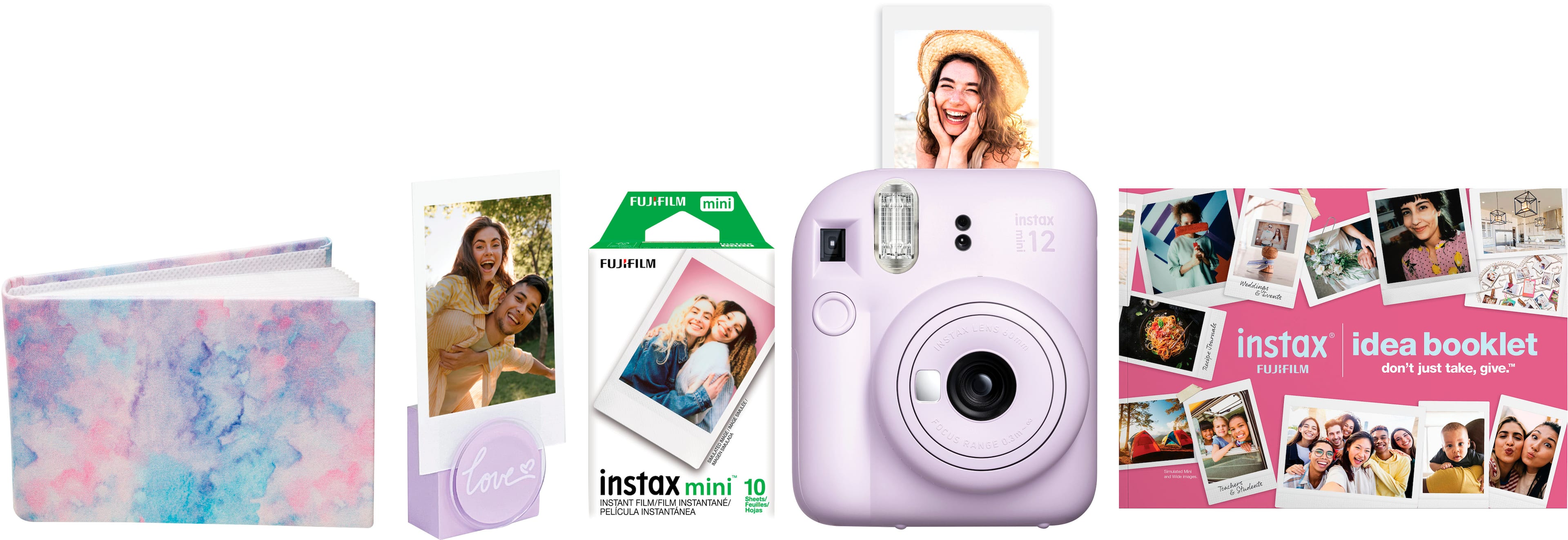 Fujifilm INSTAX MINI 12 Lilac Purple Holiday Bundle Purple 600023394 - Best  Buy