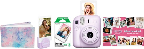 Front Zoom. Fujifilm - INSTAX MINI 12 Lilac Purple Holiday Bundle - Purple.