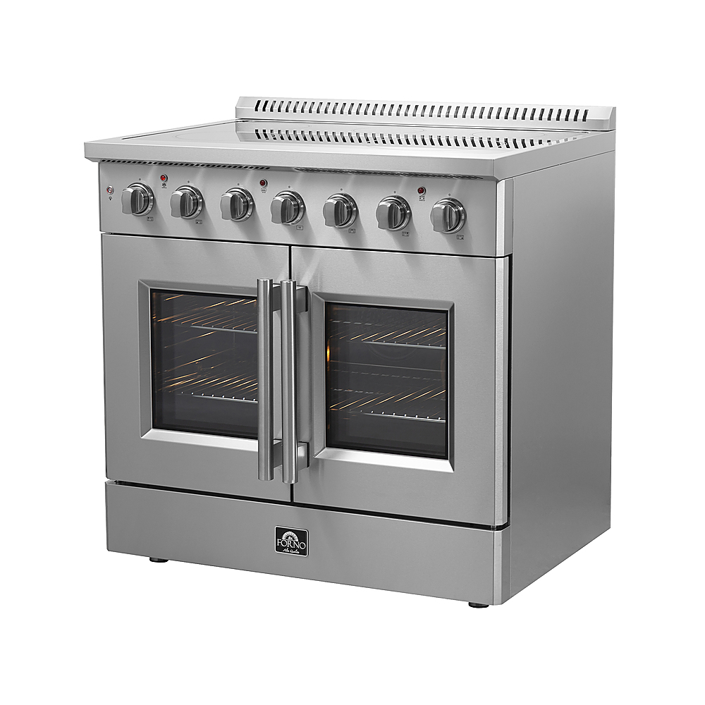 Angle View: Forno Appliances - Galiano  Alta Qualita 5.36 Cu. Ft. Freestanding Electric Range with French Doors and True Convection Oven