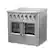 Angle. Forno Appliances - Galiano Alta Qualita 5.36 Cu. Ft. Freestanding Electric Range with French Doors and True Convection Oven - Stainless Steel.
