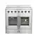Front. Forno Appliances - Galiano Alta Qualita 5.36 Cu. Ft. Freestanding Electric Range with French Doors and True Convection Oven - Stainless Steel.