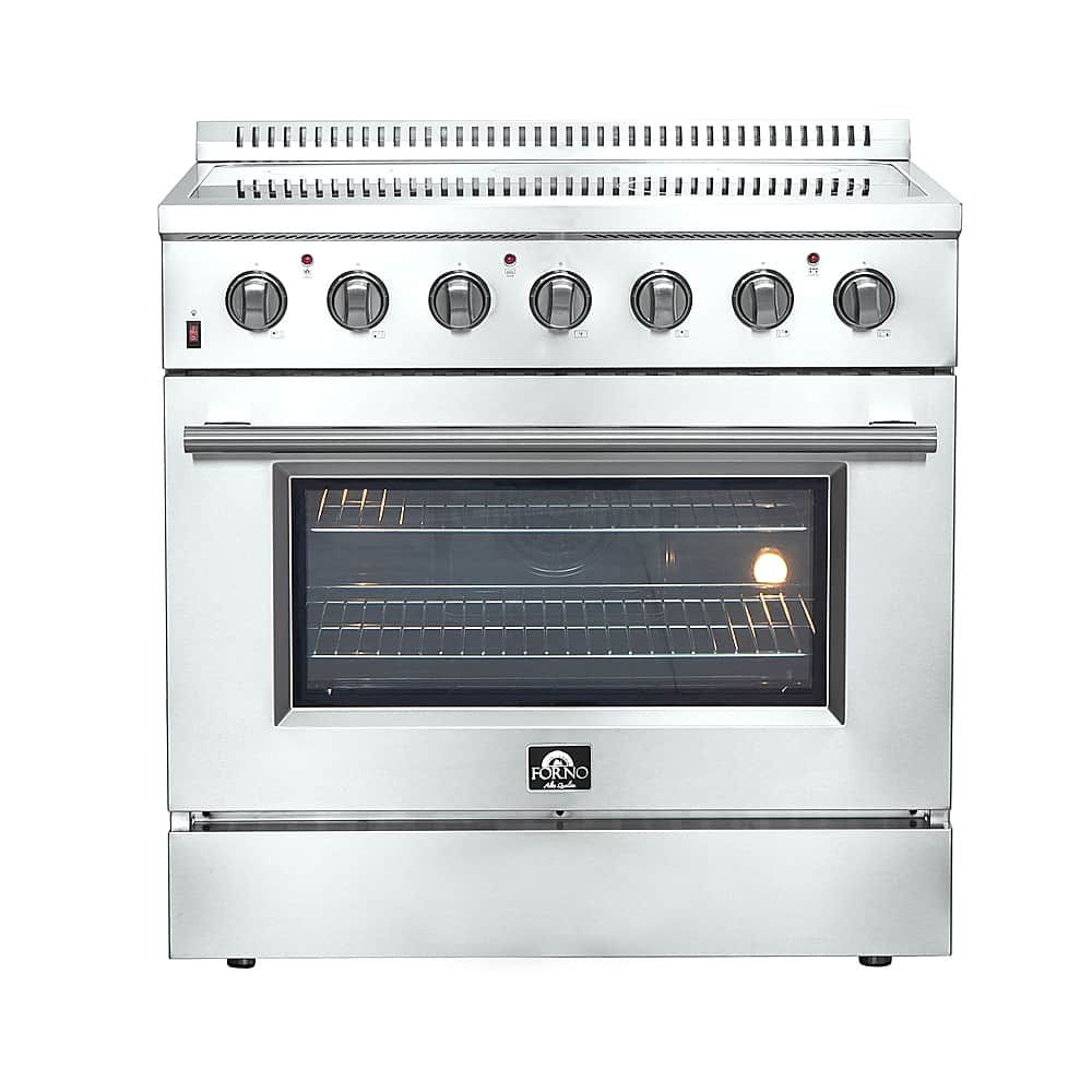 Front. Forno Appliances - Galiano Alta Qualita 5.36 Cu. Ft. Freestanding Electric Range with True Convection Oven - Stainless Steel.