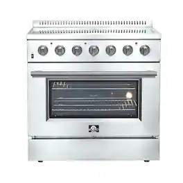 Forno Appliances - Galiano Alta Qualita 5.36 Cu. Ft. Freestanding Electric Range with True Convection Oven - Stainless Steel