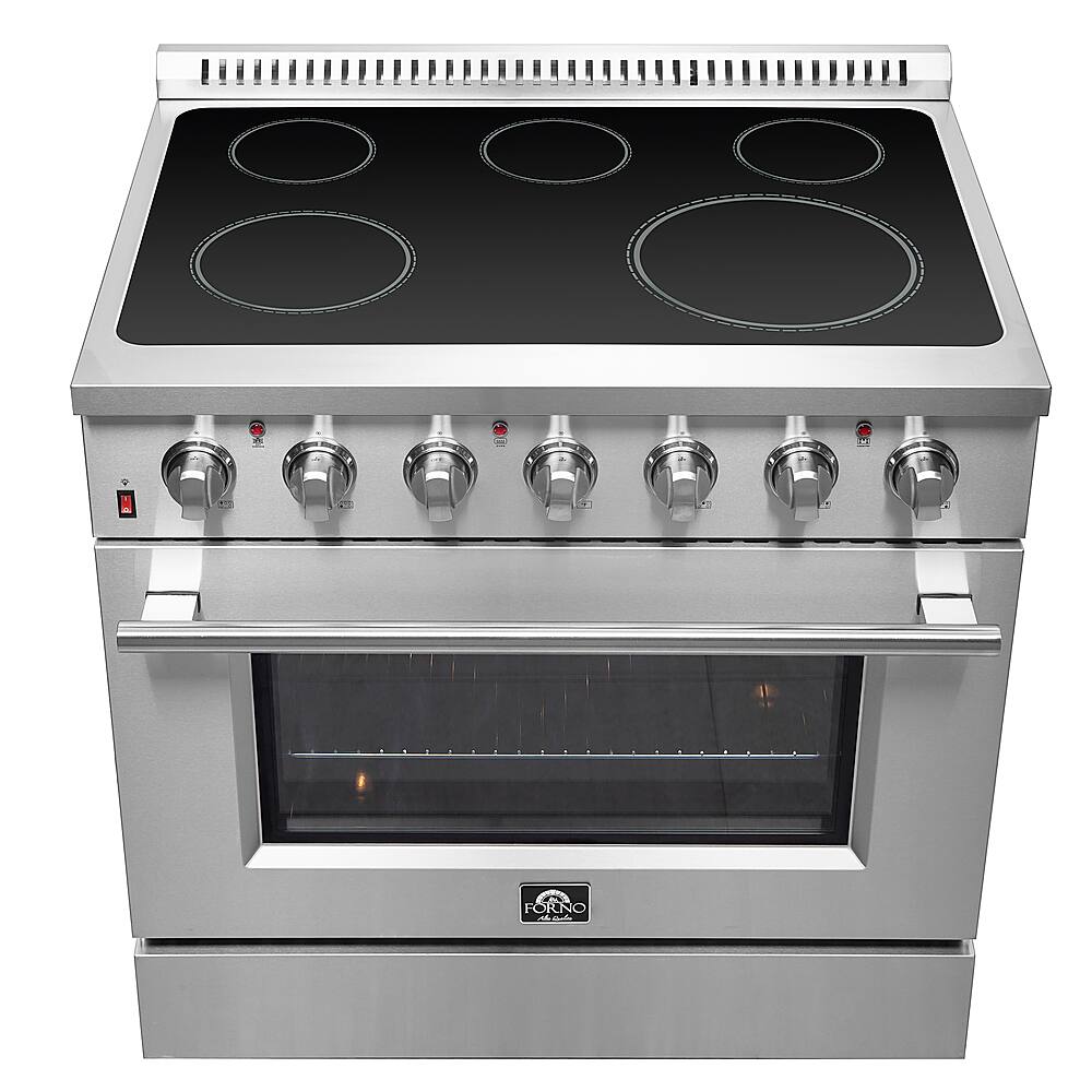 Alt View 13. Forno Appliances - Galiano Alta Qualita 5.36 Cu. Ft. Freestanding Electric Range with True Convection Oven - Stainless Steel.