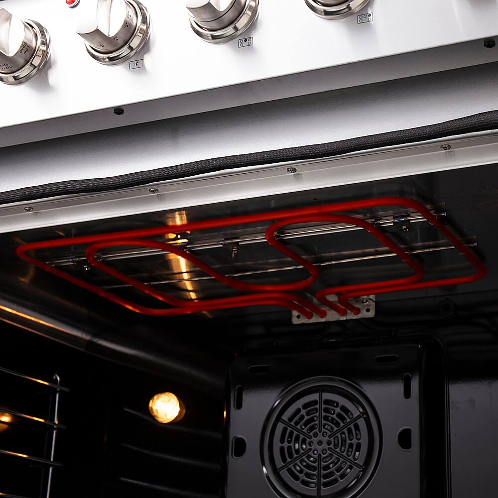 Alt View 17. Forno Appliances - Galiano Alta Qualita 5.36 Cu. Ft. Freestanding Electric Range with True Convection Oven - Stainless Steel.