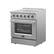 Angle. Forno Appliances - Galiano Alta Qualita 4.32 Cu. Ft. Freestanding Electric Range with True Convection Oven - Stainless Steel.