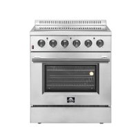 Forno Appliances - Galiano Alta Qualita 4.32 Cu. Ft. Freestanding Electric Range with True Convection Oven - Stainless Steel - Front_Zoom