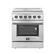 Front. Forno Appliances - Galiano Alta Qualita 4.32 Cu. Ft. Freestanding Electric Range with True Convection Oven - Stainless Steel.