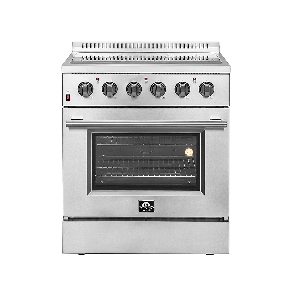 Front. Forno Appliances - Galiano Alta Qualita 4.32 Cu. Ft. Freestanding Electric Range with True Convection Oven - Stainless Steel.