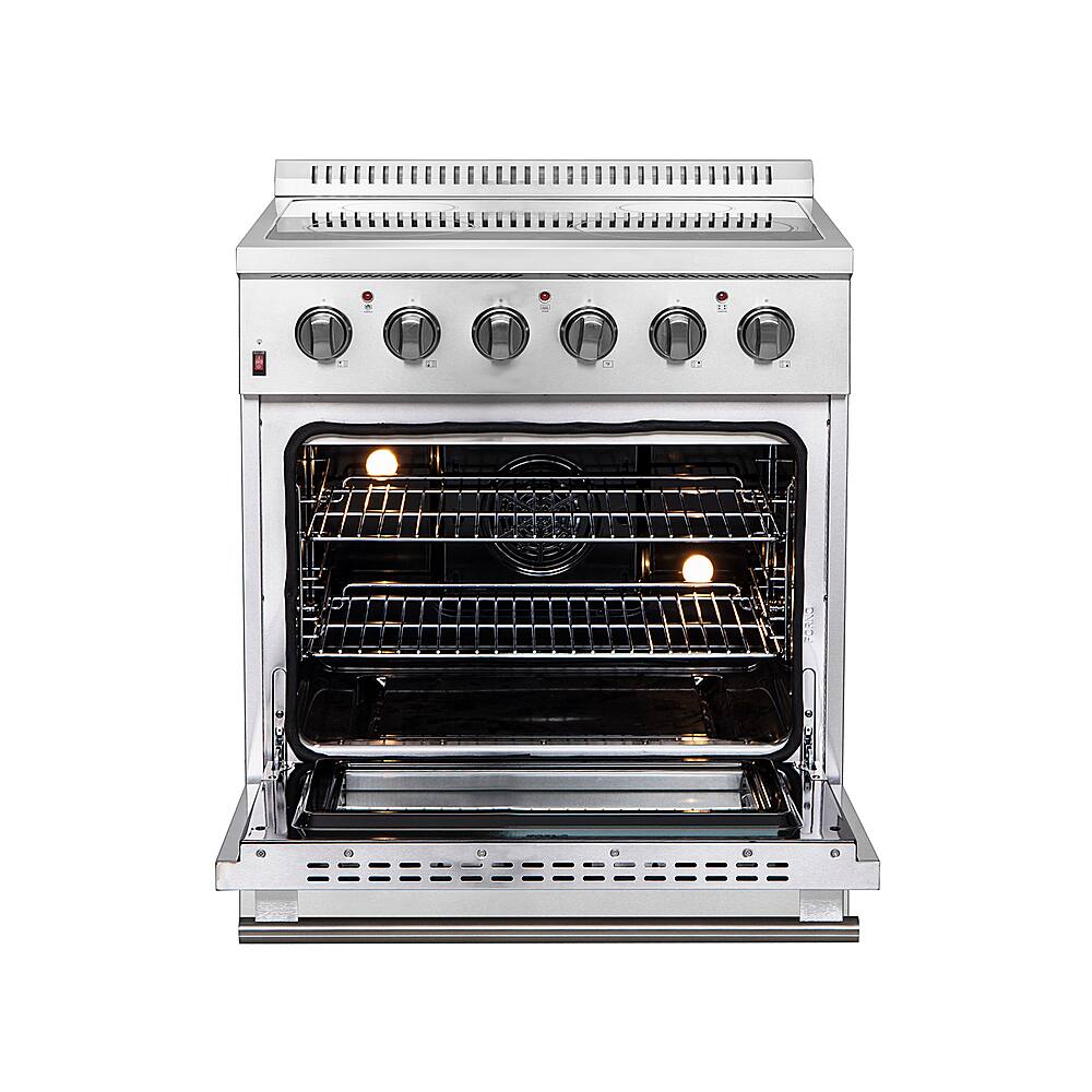 Alt View 12. Forno Appliances - Galiano Alta Qualita 4.32 Cu. Ft. Freestanding Electric Range with True Convection Oven - Stainless Steel.