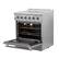 Alt View 1. Forno Appliances - Galiano Alta Qualita 4.32 Cu. Ft. Freestanding Electric Range with True Convection Oven - Stainless Steel.