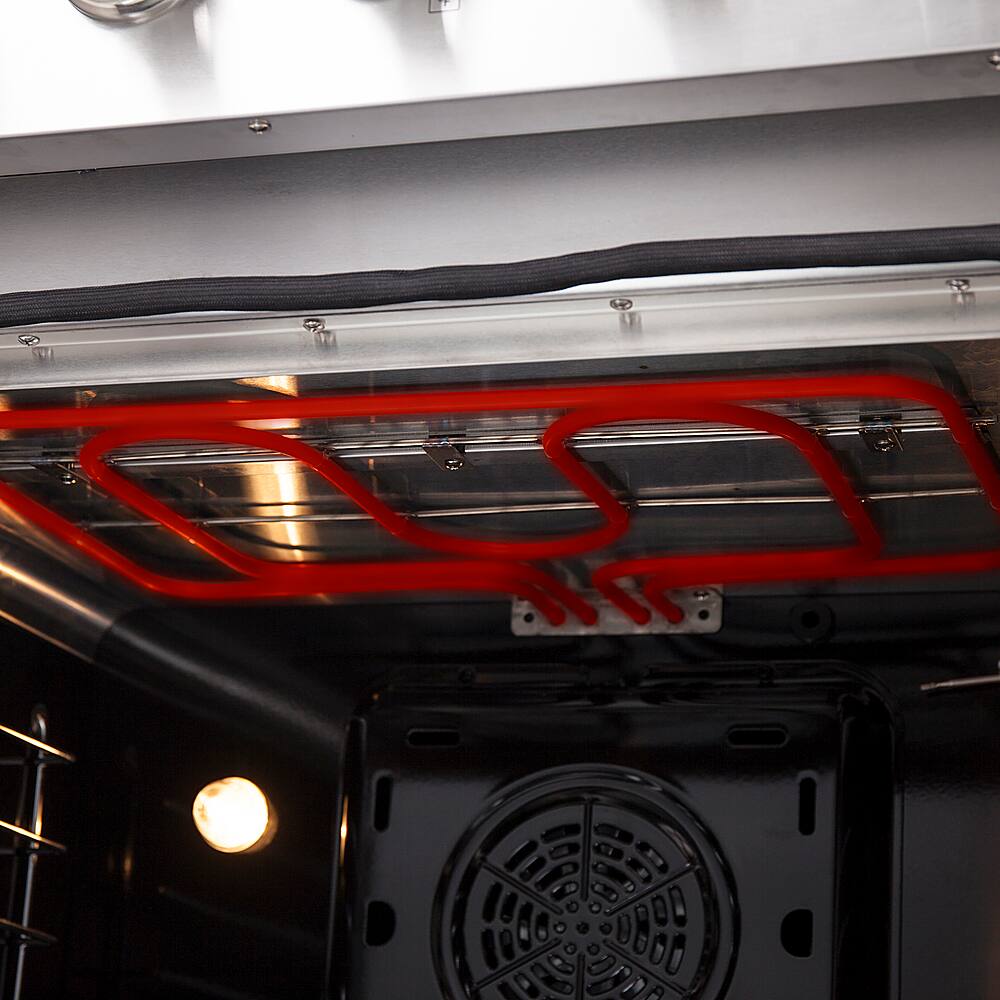 Alt View 21. Forno Appliances - Galiano Alta Qualita 4.32 Cu. Ft. Freestanding Electric Range with True Convection Oven - Stainless Steel.