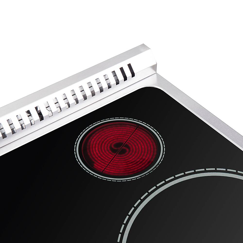 Alt View 13. Forno Appliances - Galiano Alta Qualita 4.32 Cu. Ft. Freestanding Electric Range with French Doors and True Convection Oven - Stainless Steel.