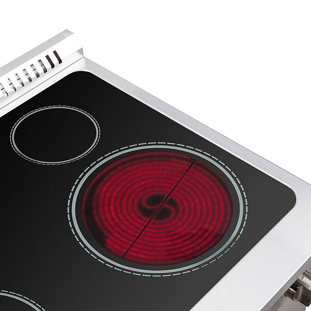 Alt View 14. Forno Appliances - Galiano Alta Qualita 4.32 Cu. Ft. Freestanding Electric Range with French Doors and True Convection Oven - Stainless Steel.