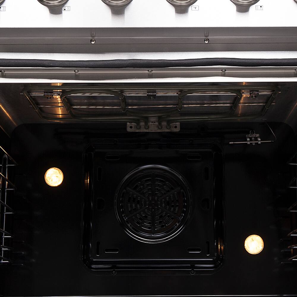 Alt View 19. Forno Appliances - Galiano Alta Qualita 4.32 Cu. Ft. Freestanding Electric Range with French Doors and True Convection Oven - Stainless Steel.