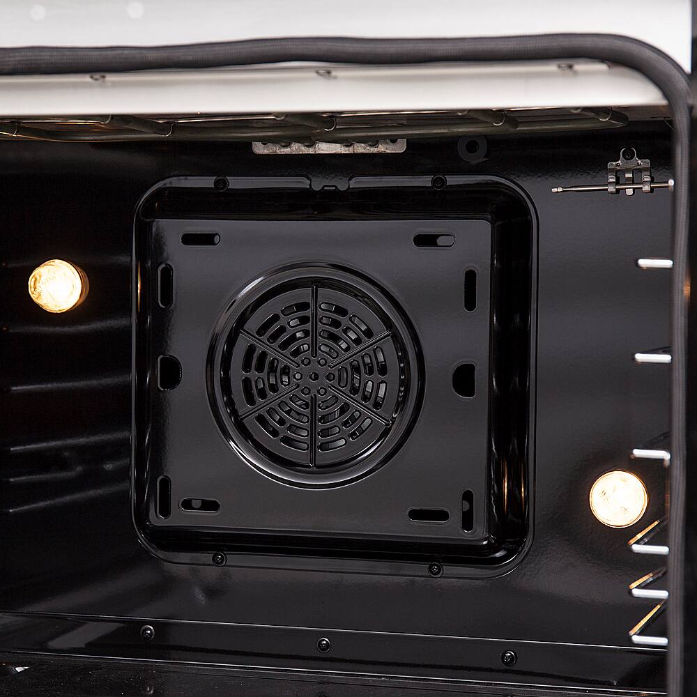 Alt View 22. Forno Appliances - Galiano Alta Qualita 4.32 Cu. Ft. Freestanding Electric Range with French Doors and True Convection Oven - Stainless Steel.