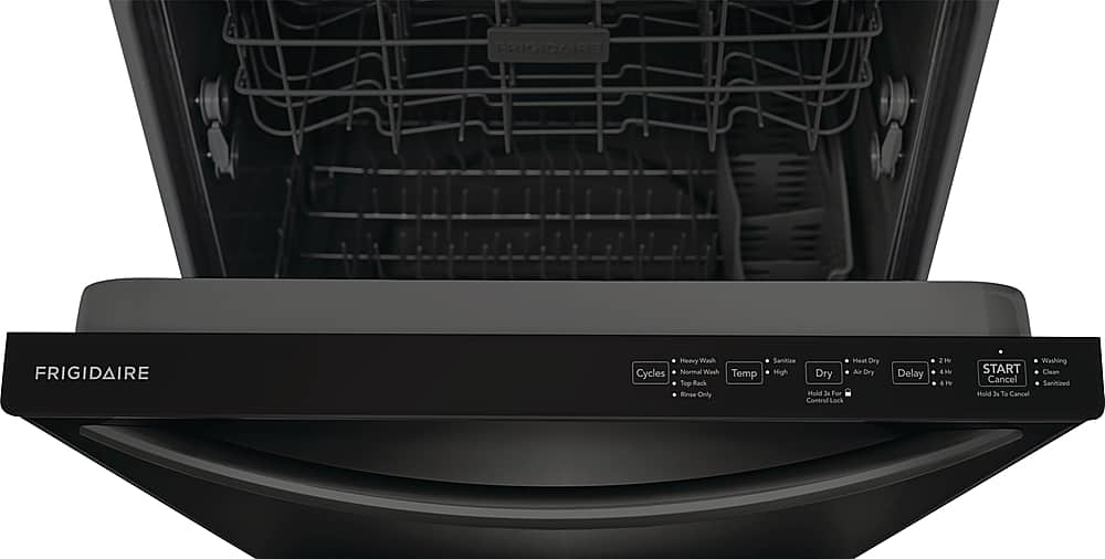 Alt View 14. Frigidaire - 24" Top Control Built-In Plastic Tub Dishwasher with MaxDry 52 dBA - Black.