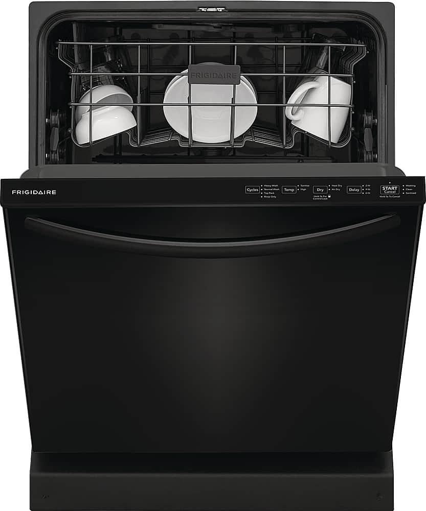 Alt View 2. Frigidaire - 24" Top Control Built-In Plastic Tub Dishwasher with MaxDry 52 dBA - Black.