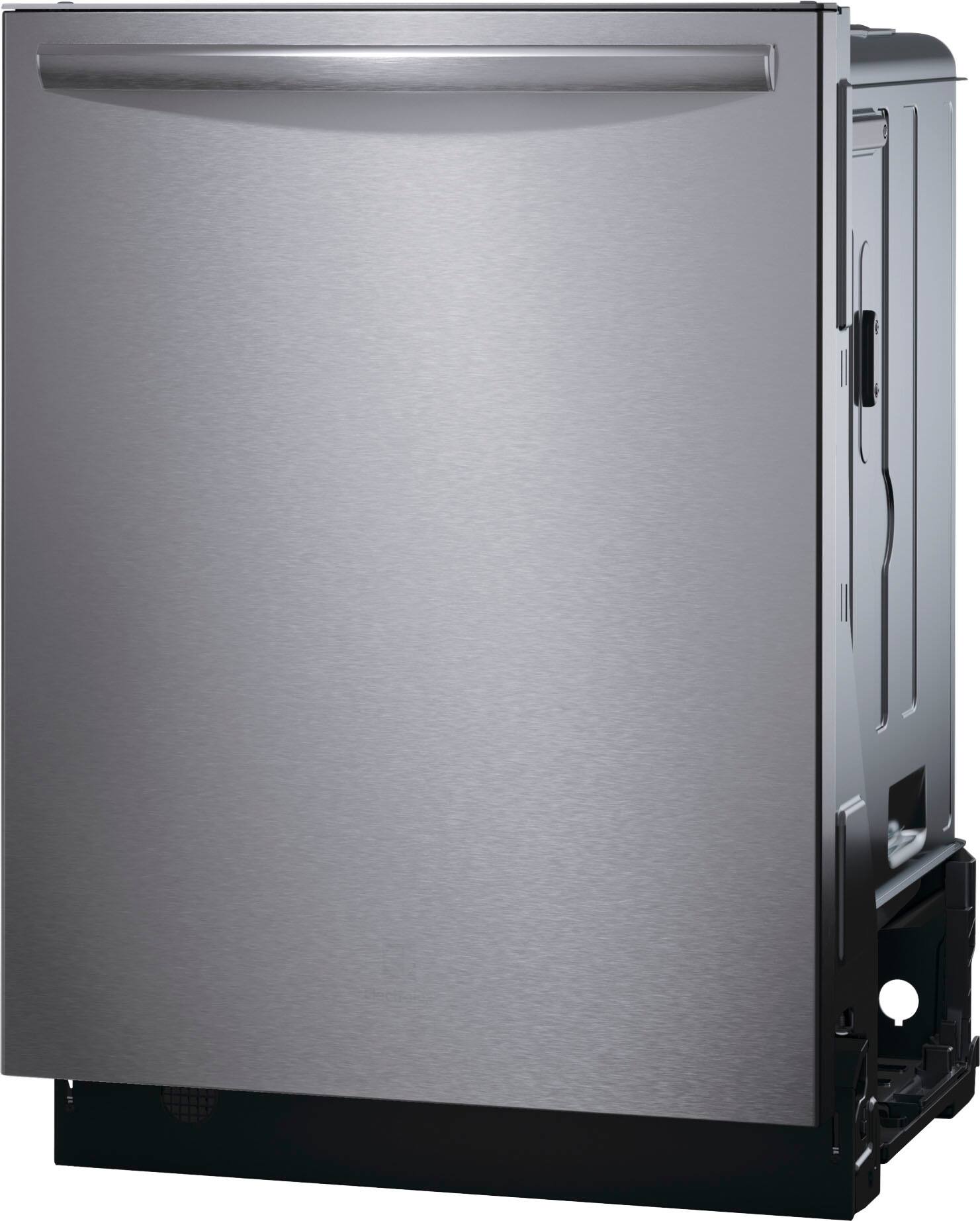 Angle. Frigidaire - Gallery 24" Top Control Built-In Stainless Steel Tub Dishwasher with CleanBoost Technology 47 dBA - Stainless steel.