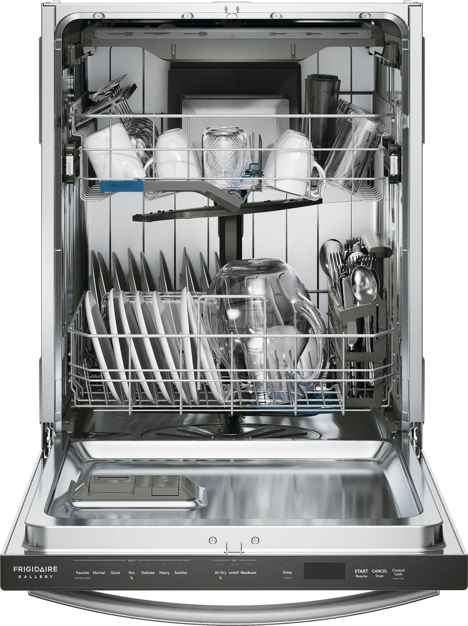 Alt View 2. Frigidaire - Gallery 24" Top Control Built-In Stainless Steel Tub Dishwasher with CleanBoost Technology 47 dBA - Stainless steel.