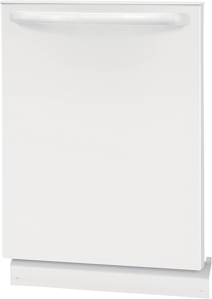 Angle. Frigidaire - 24" Top Control Built-In Plastic Tub Dishwasher with MaxDry 52 dBA - White.