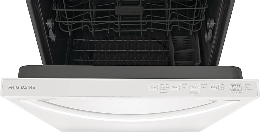 Alt View 14. Frigidaire - 24" Top Control Built-In Plastic Tub Dishwasher with MaxDry 52 dBA - White.