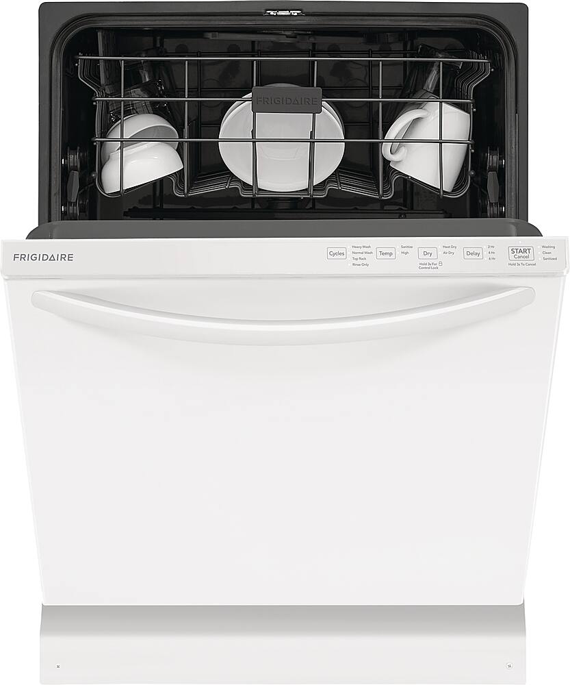Alt View 2. Frigidaire - 24" Top Control Built-In Plastic Tub Dishwasher with MaxDry 52 dBA - White.