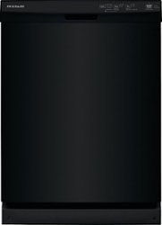Frigidaire - 24" Front Control Built-In Plastic Tub Dishwasher with MaxDry 54 dBA - Black - Front_Zoom